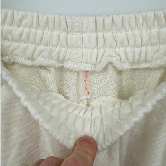 NWT Free People Movement Women's Hot Track Sweatpants Wide Leg Cream Size Large - Picture 3 of 6